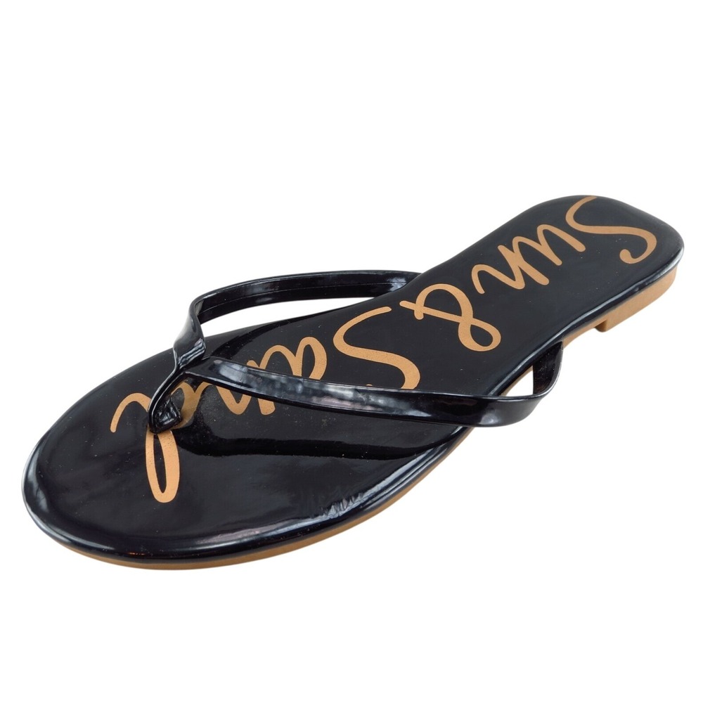 Loft Sun & Sand Sz 9 M Black Flip Flop‎ Synthetic Women Sandals